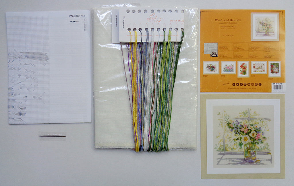 Bouquet de fleurs - Lanarte - Kit de point de croix PN-0168743