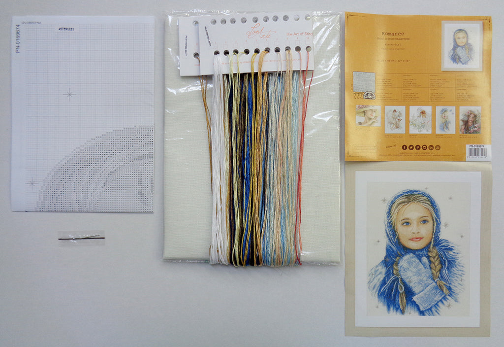 Niña de invierno - Lanarte - Kit de punto de cruz PN-0169674