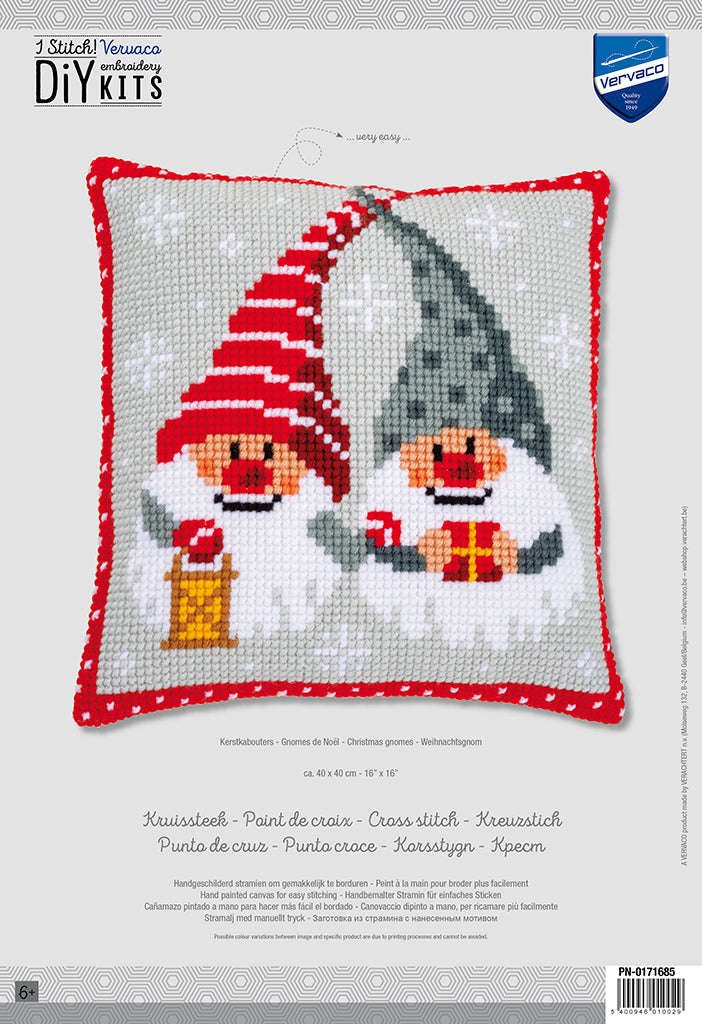 CHRISTMAS GNOMES - Kit to create a pillow - Vervaco PN-0171685