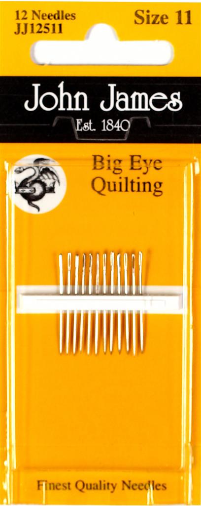 Agujas John James Acolchado con Ojo Grande Nº11