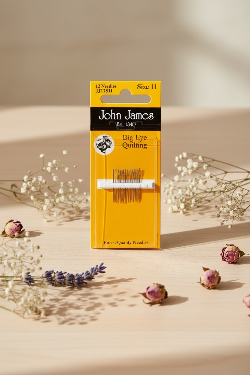 Agujas John James Acolchado con Ojo Grande Nº11