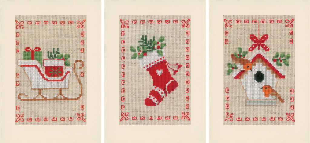 Greeting Cards: Christmas Motifs - Vervaco - Cross Stitch Kit PN-0178342