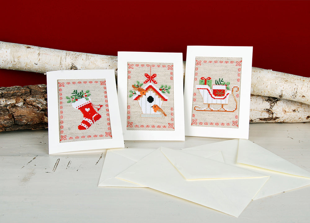 Greeting Cards: Christmas Motifs - Vervaco - Cross Stitch Kit PN-0178342