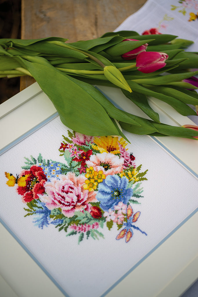 Heart of flowers - Vervaco - Kit de punto de cruz PN-0179766