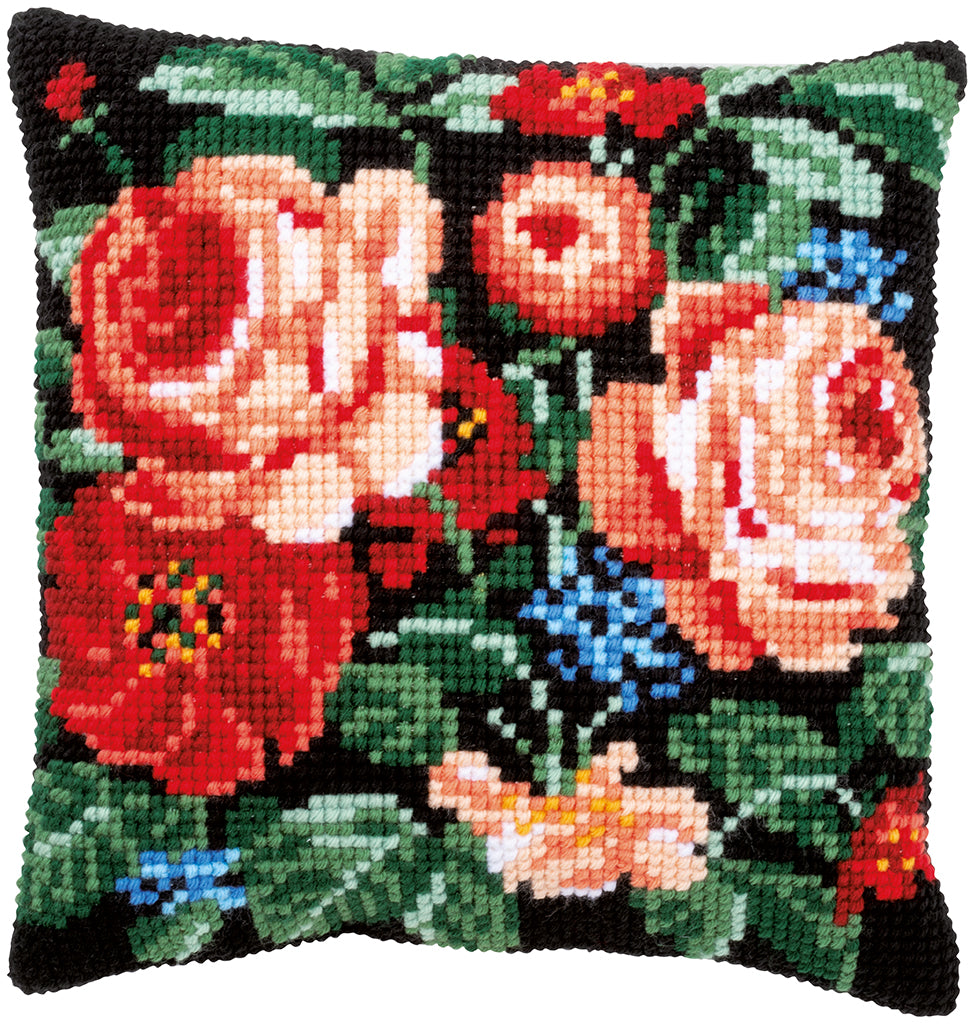 ROSES - Kit para crear una almohada - Vervaco PN-0182791