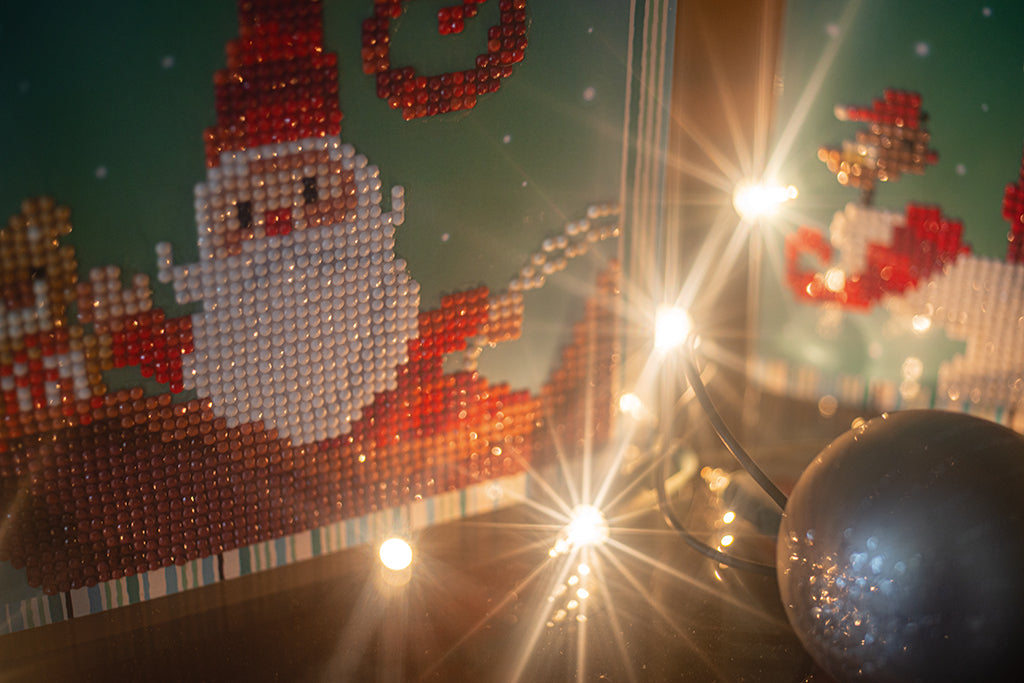 Happy Santa Greeting Card - Vervaco - Kit Punto Diamante