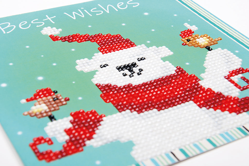 Happy bear. Greeting Cards - Vervaco - Diamond Point Kit PN-0183278