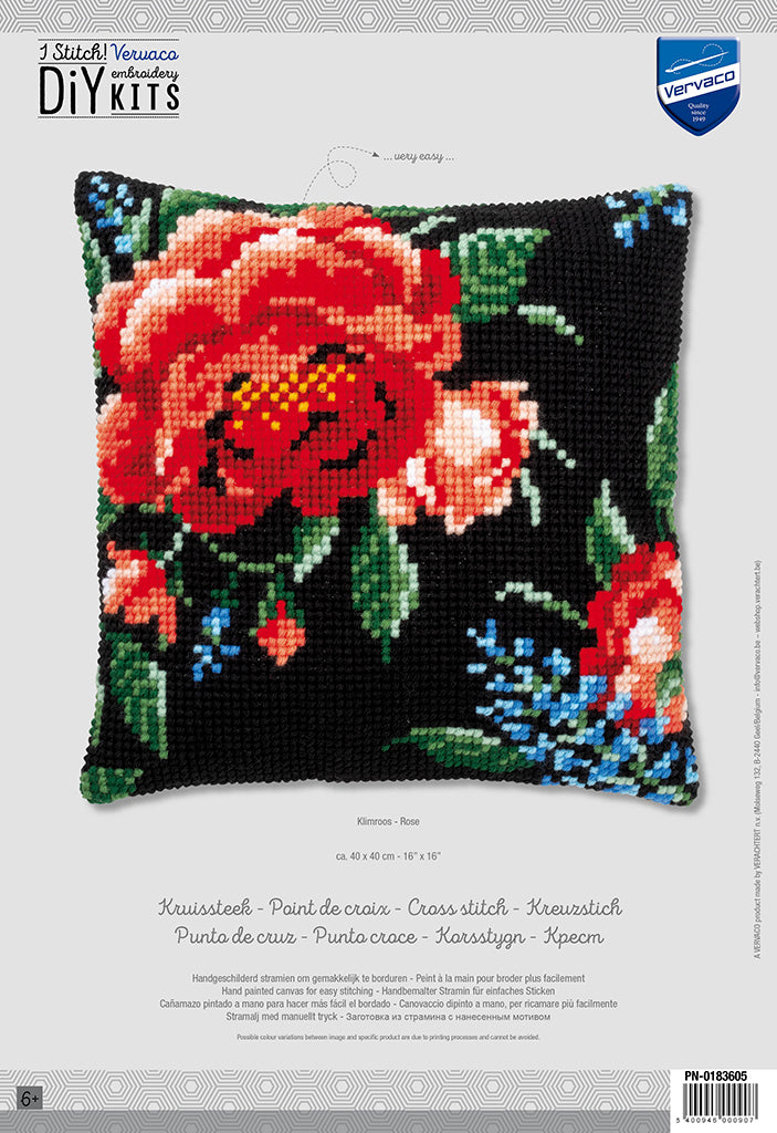 ROSE - Kit para crear una almohada - Vervaco PN-0183605