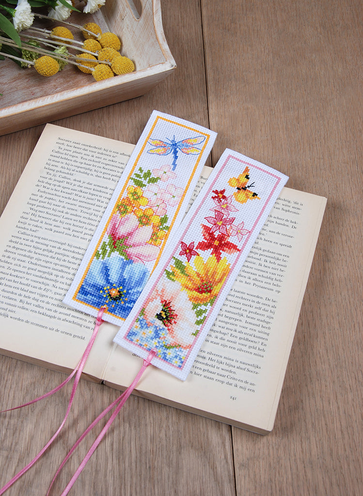 Colourful flowers set of 2 - Vervaco - Kit de punto de cruz PN-0184423
