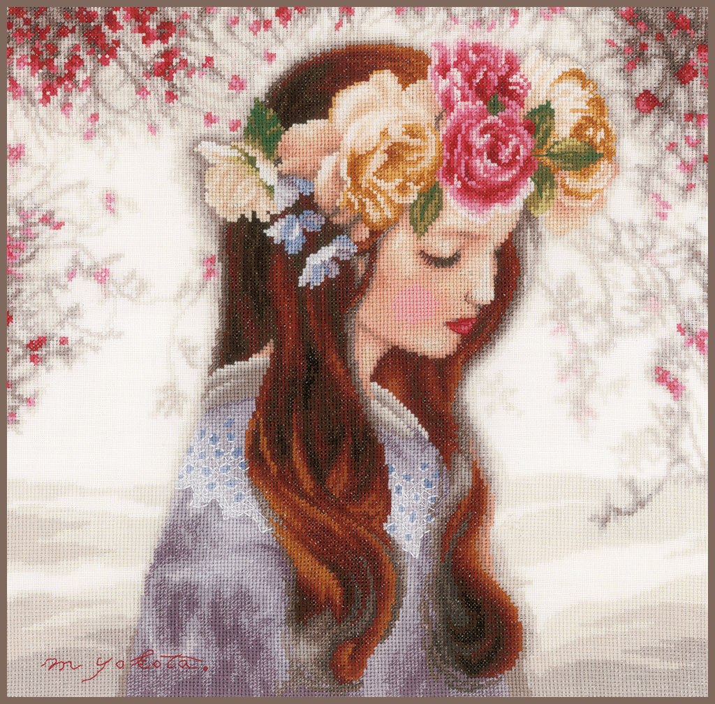 The Day when Flowers - Lanarte - Kit de punto de cruz PN-0184498