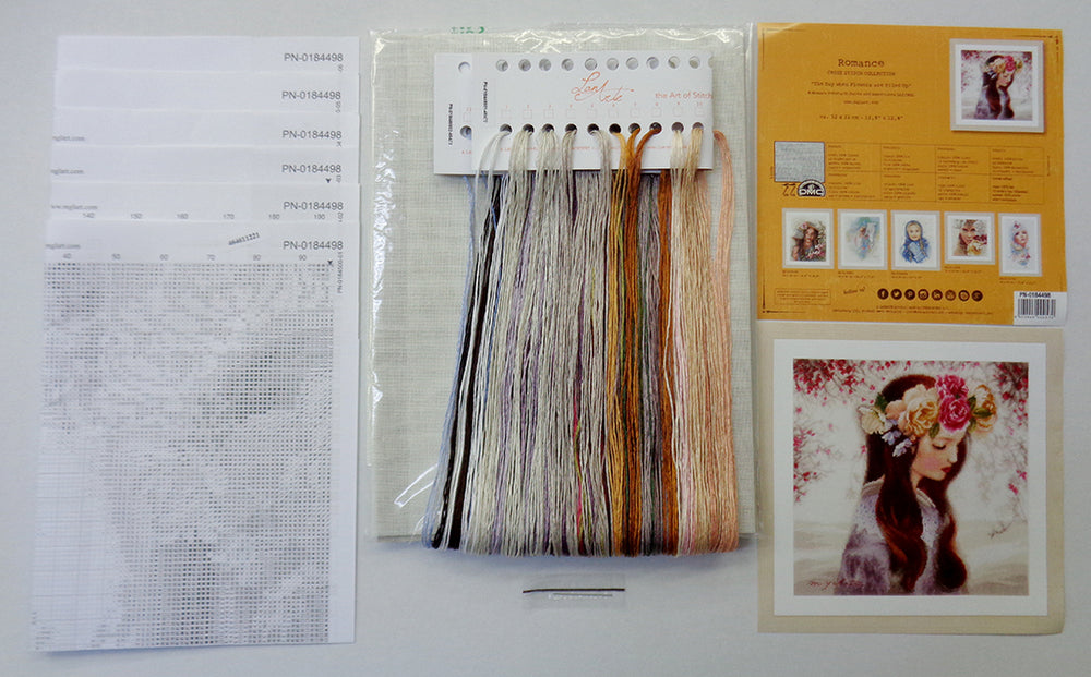 The Day when Flowers - Lanarte - Kit de punto de cruz PN-0184498