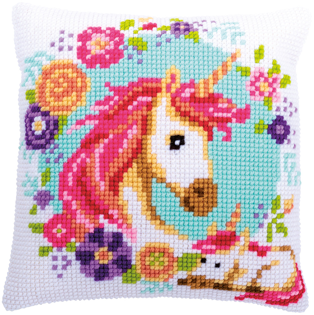MOTHER AND BABY UNICORN - Kit para crear una almohada - Vervaco