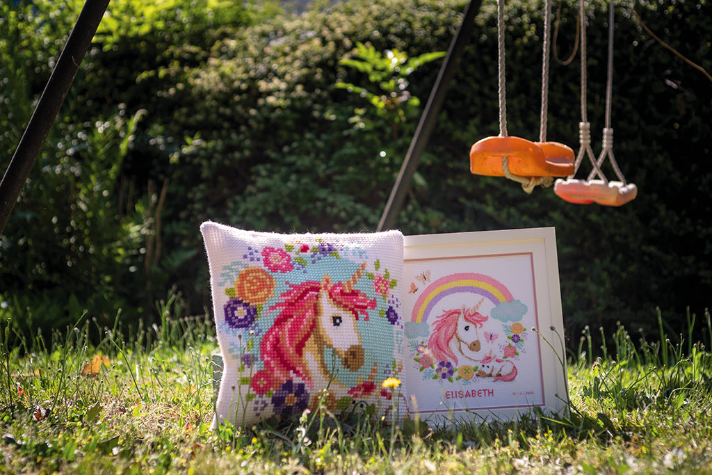 Mother and baby unicorn - Vervaco - Kit de punto de cruz PN-0187458