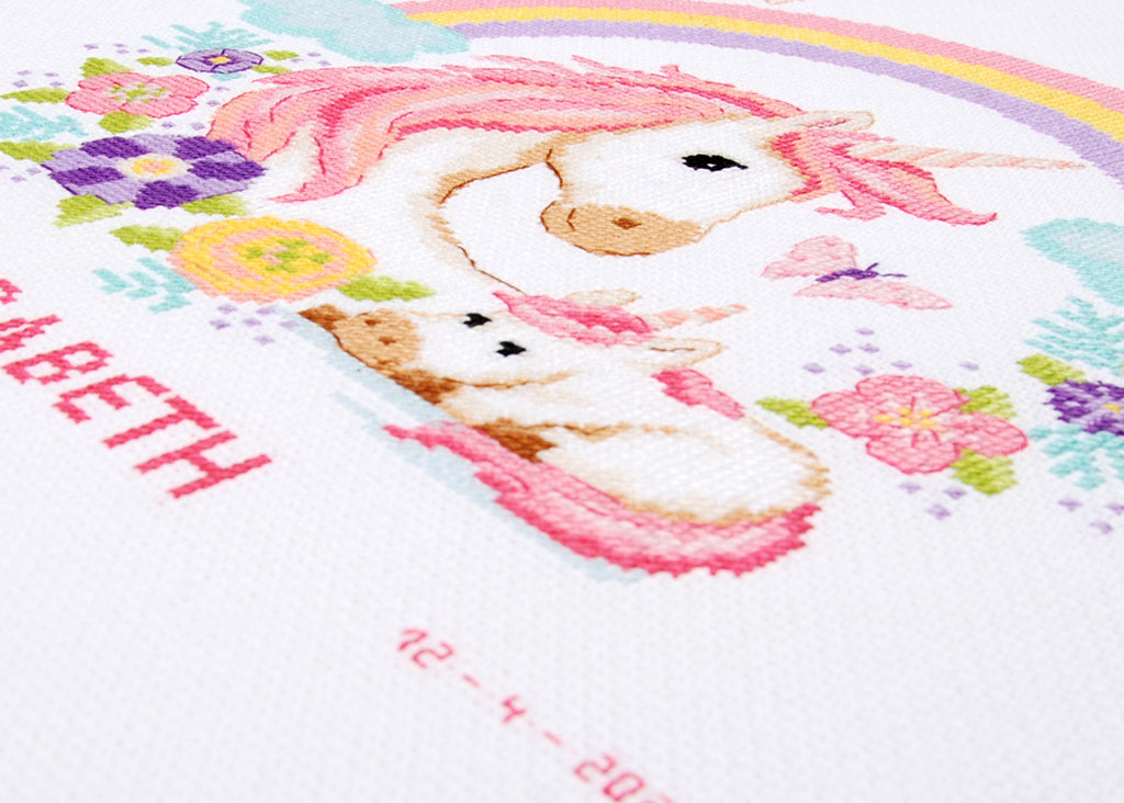 Mother and baby unicorn - Vervaco - Kit de punto de cruz PN-0187458