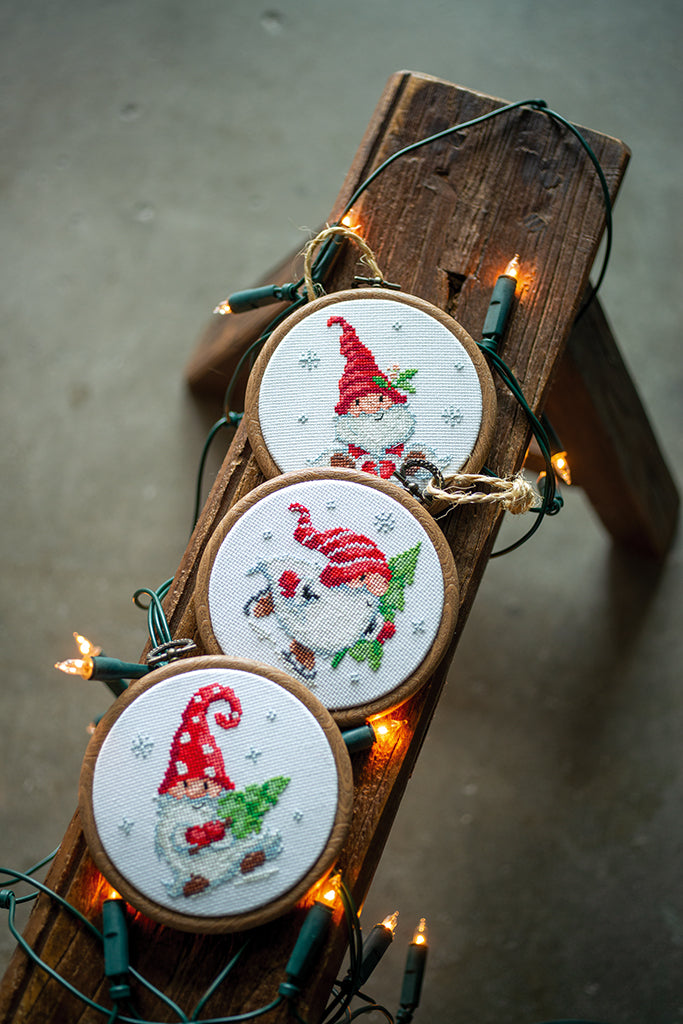 Christmas gnomes set of 3 - Vervaco - Kit de punto de cruz PN-0187976