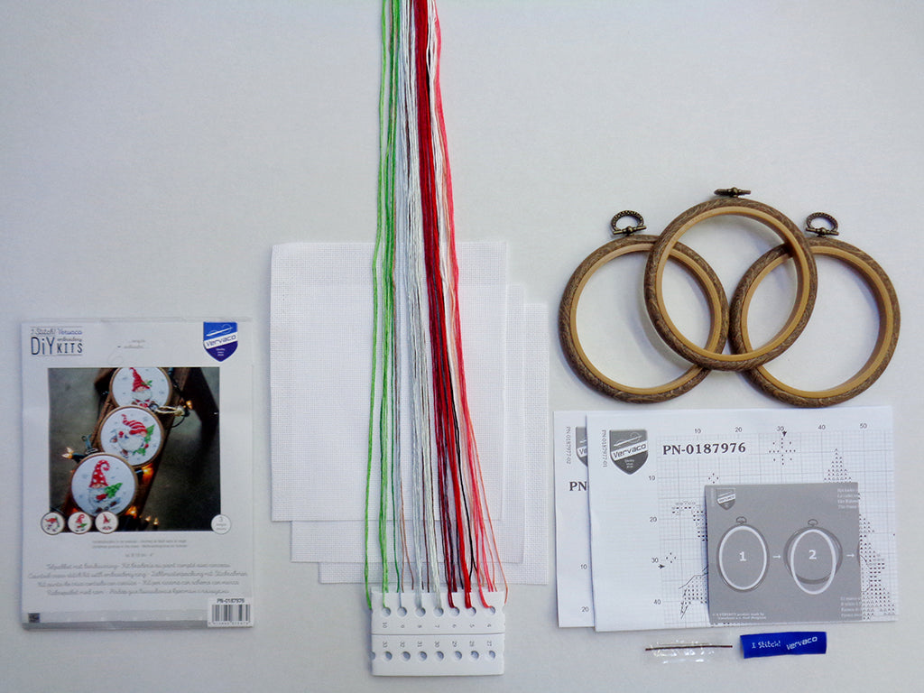 Christmas gnomes set of 3 - Vervaco - Kit de punto de cruz PN-0187976