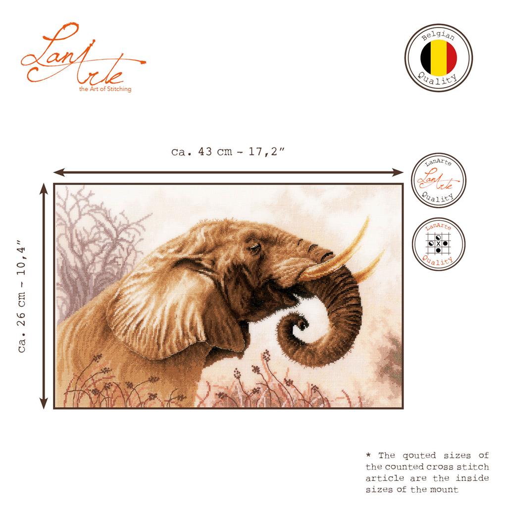 Un cri d'éléphant - Lanarte - Kit de point de croix PN-0194787