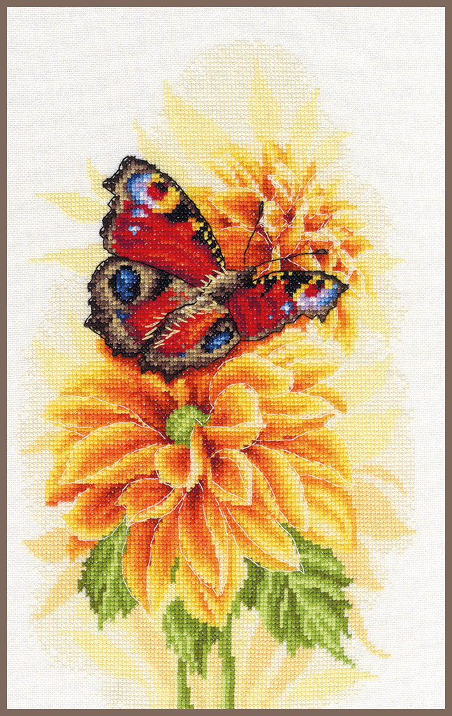 Fluttering butterfly - Lanarte - Kit de punto de cruz