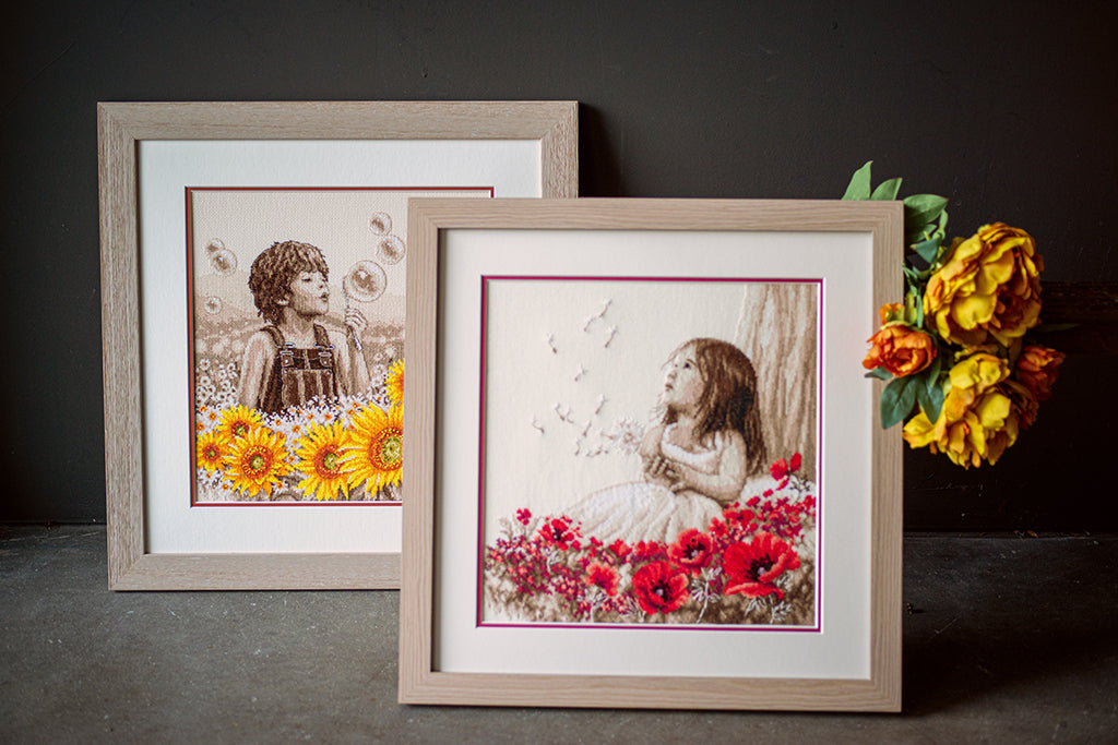 Garçon aux tournesols - Vervaco - Kit de point de croix PN-0195530