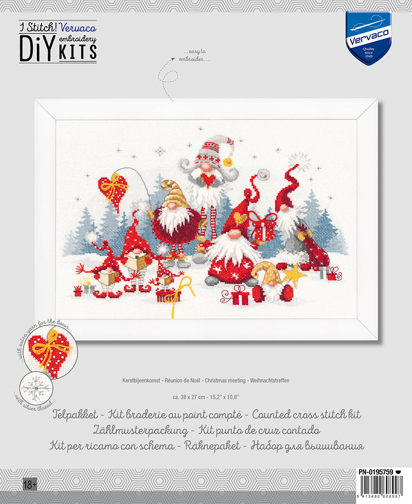 Kit de Punto de Cruz "Encuentro Navideño" - Vervaco PN-0195759