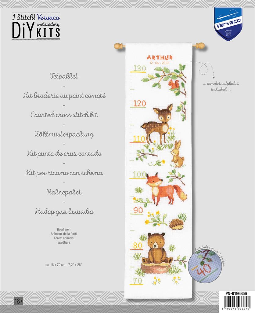 Medidor. Forest animals - Vervaco - Kit de punto de cruz PN-0196856