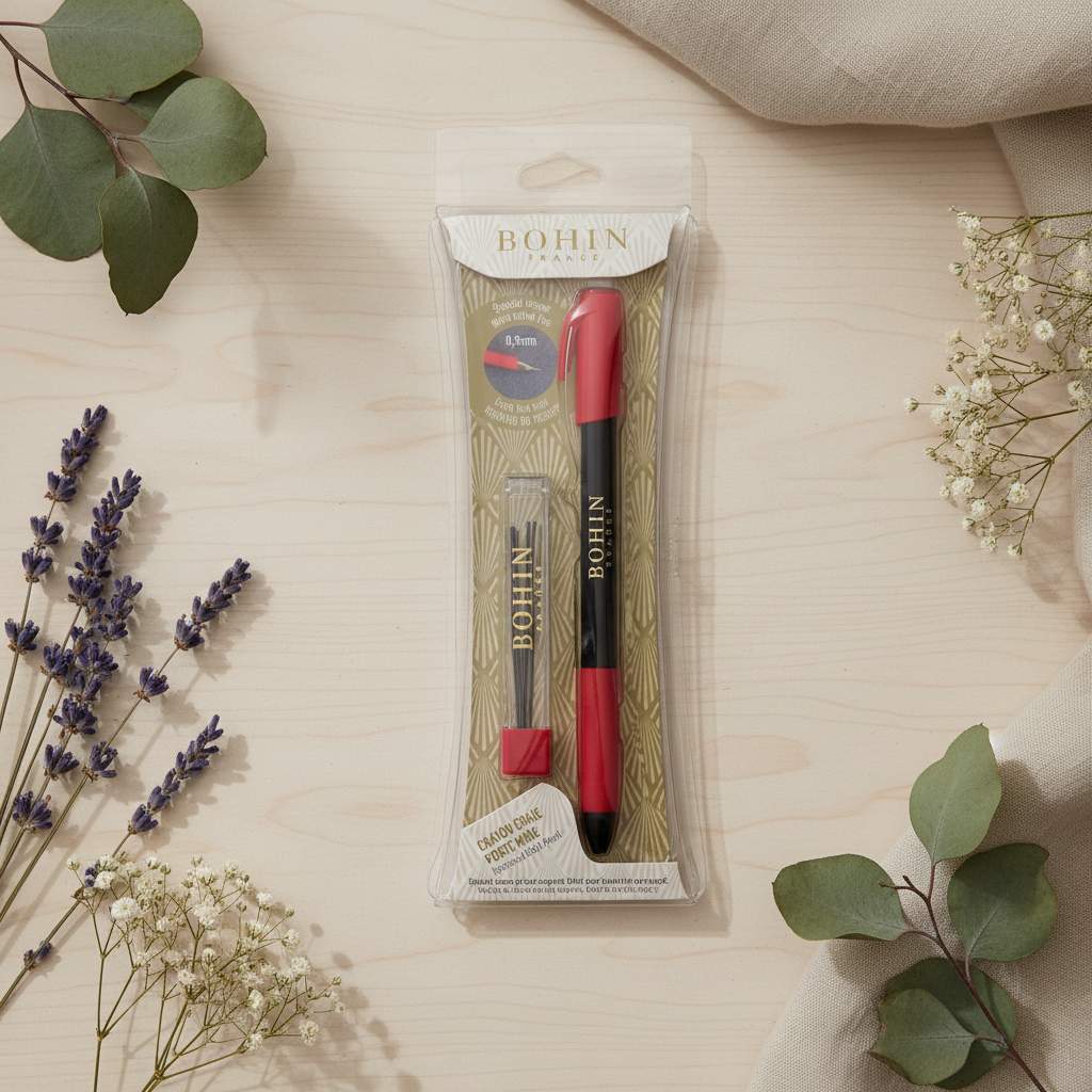 Crayon à craie extra fin Bohin - Noir pour couture et patchwork