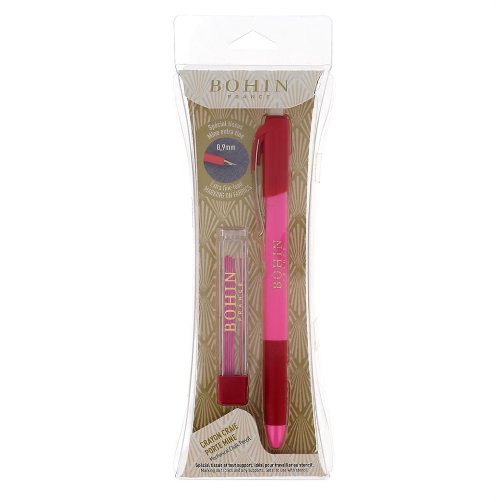 Porte-Mine Craie Rose + 6 Mines Ultrafines 0,9 mm par Bohin