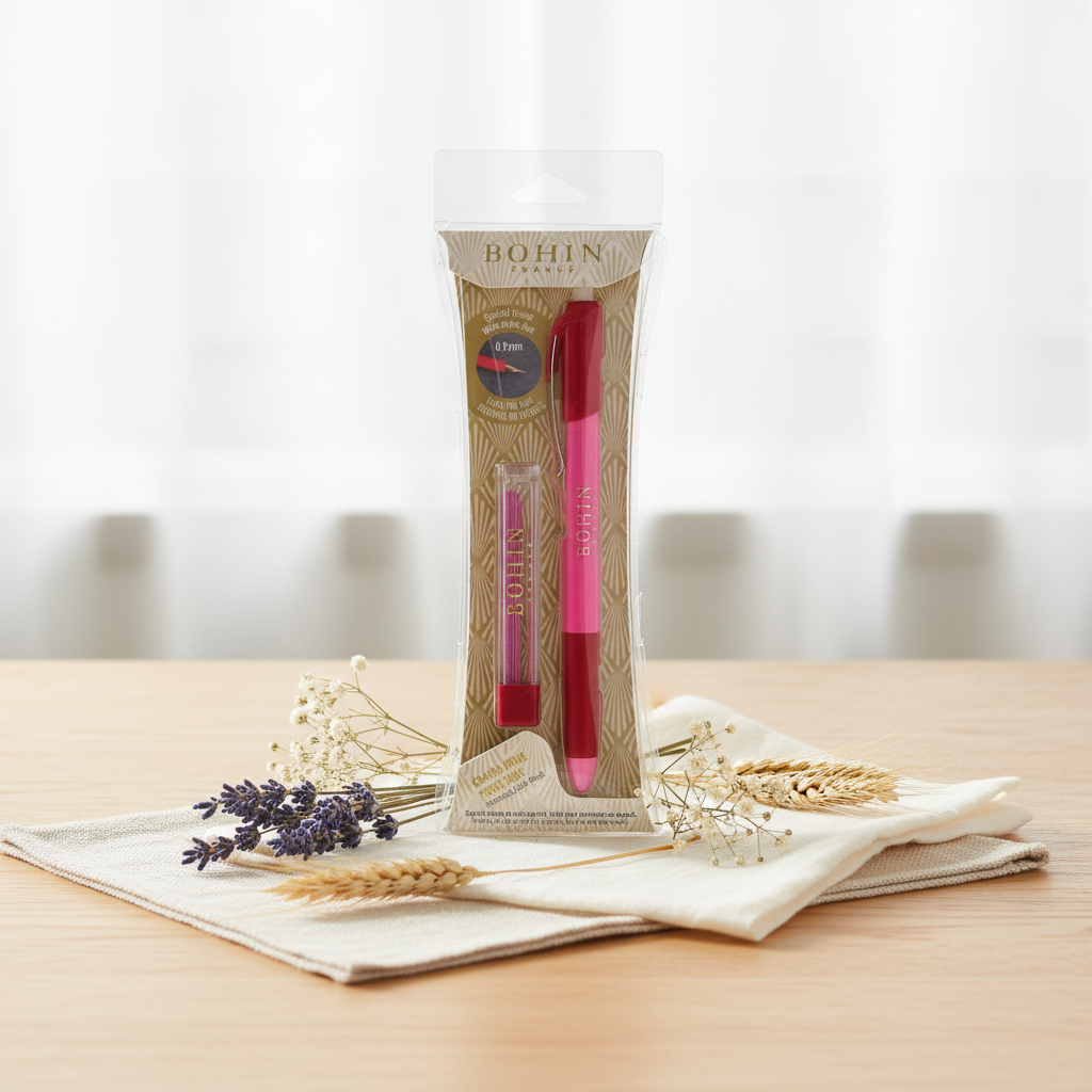 Porte-Mine Craie Rose + 6 Mines Ultrafines 0,9 mm par Bohin