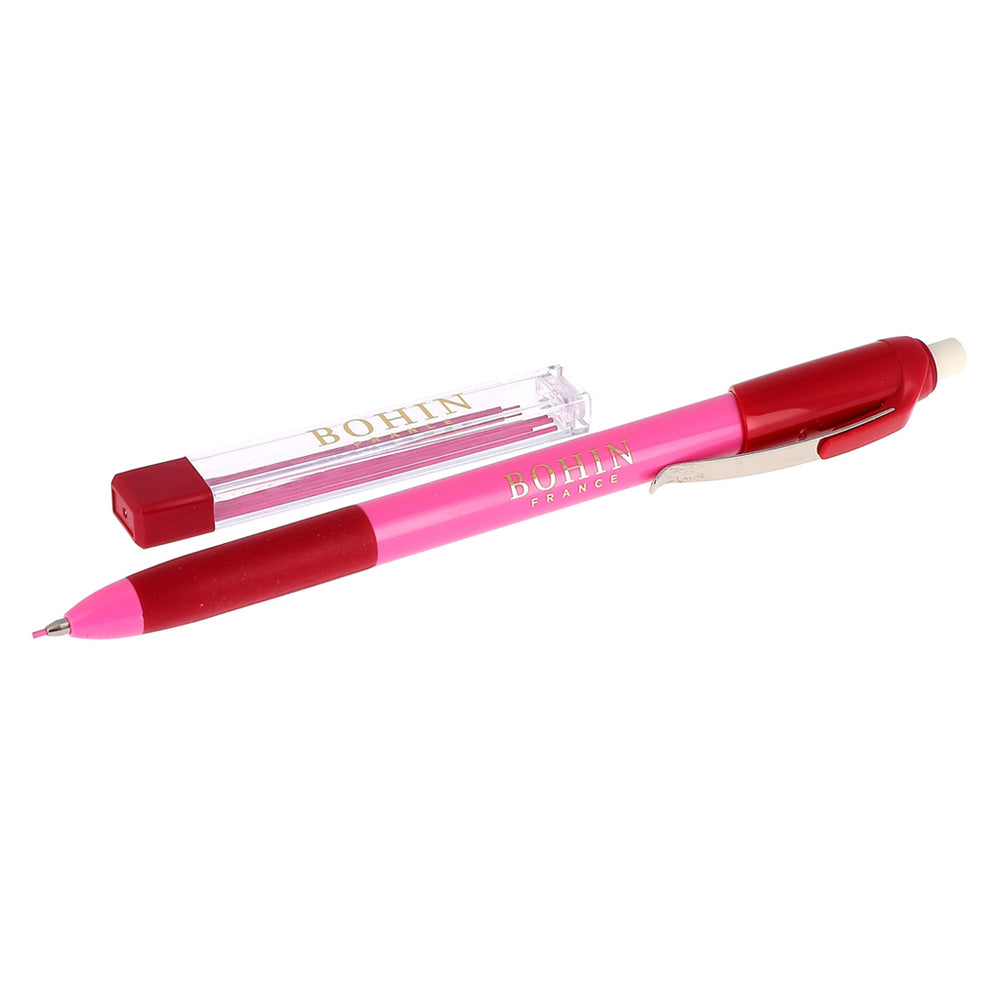 Porte-Mine Craie Rose + 6 Mines Ultrafines 0,9 mm par Bohin