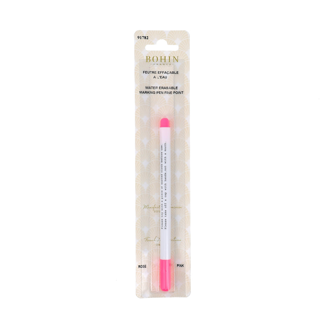 Marcador Textil Borrable Bohin en Tinta Rosa