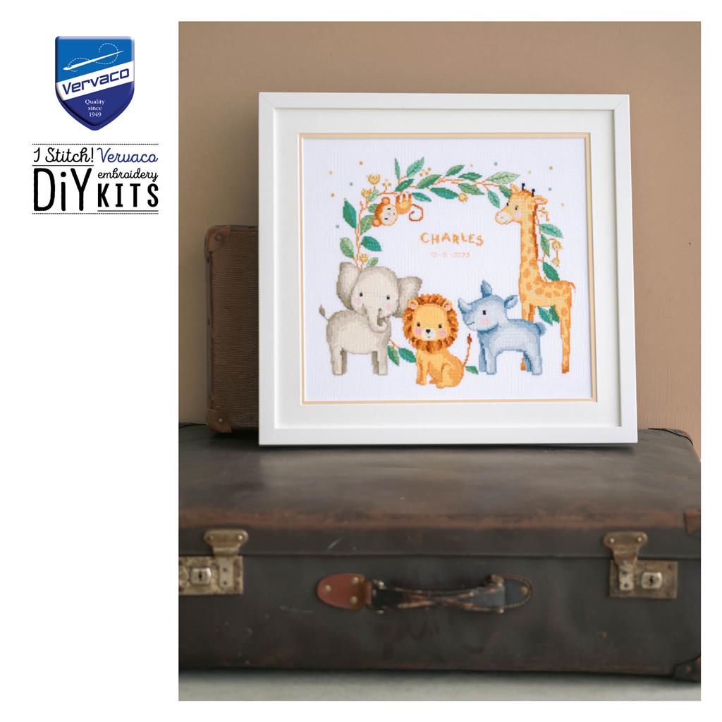 Jungle Animals - Vervaco - Kit de punto de cruz PN-0197905