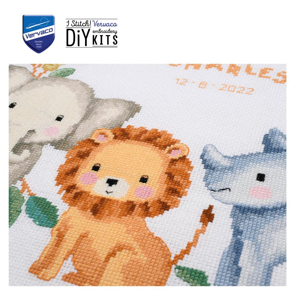 Jungle Animals - Vervaco - Kit de punto de cruz PN-0197905