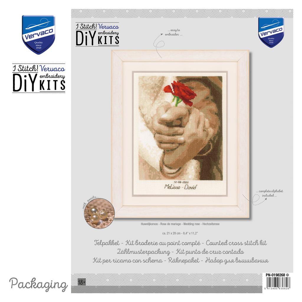 Wedding rose - Vervaco - Kit de punto de cruz PN-0198268