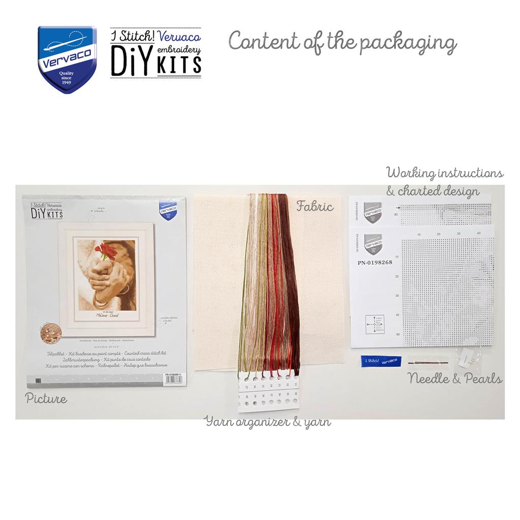 Wedding rose - Vervaco - Kit de punto de cruz PN-0198268