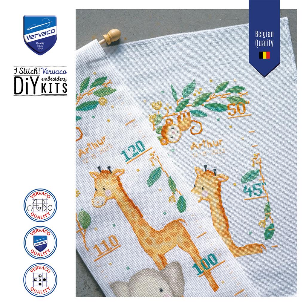 Medidor. Jungle Animals - Vervaco - Kit de punto de cruz PN-0198526