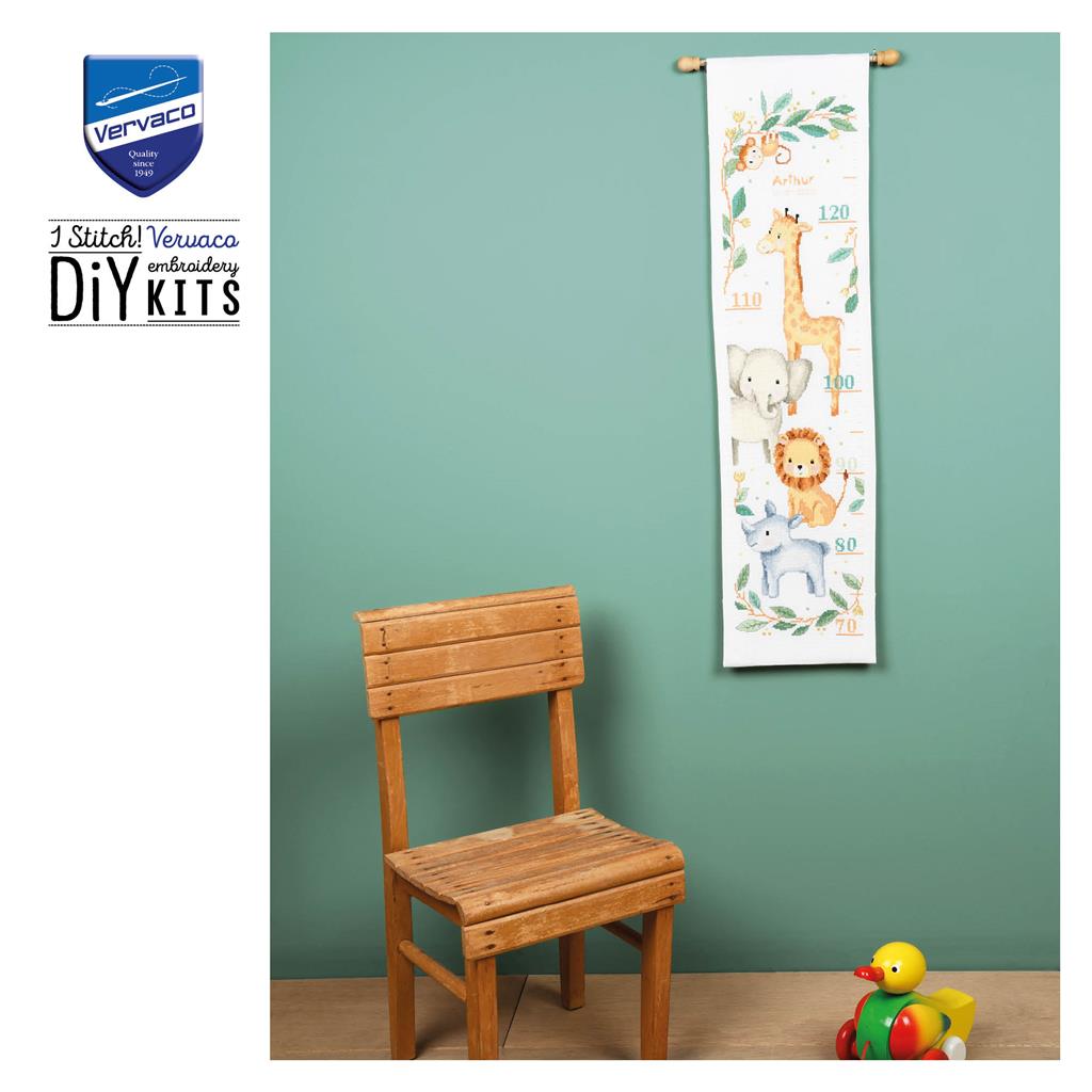 Medidor. Jungle Animals - Vervaco - Kit de punto de cruz PN-0198526