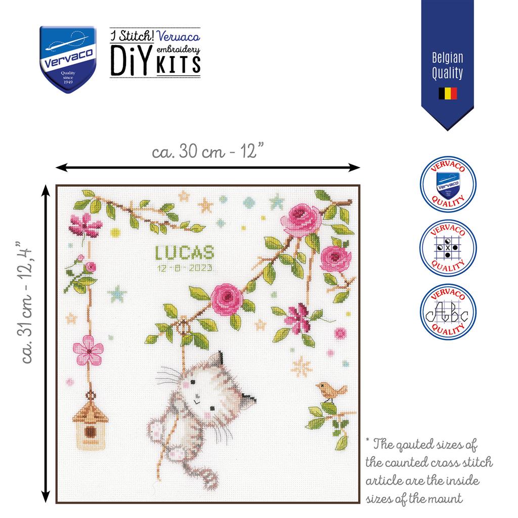 Cheeky kitten - Vervaco - Kit de punto de cruz PN-0199072