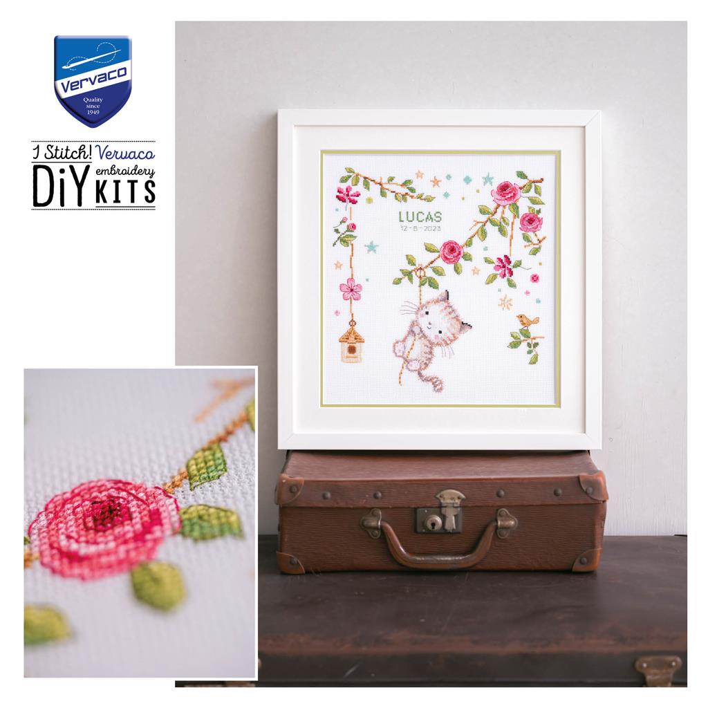 Cheeky kitten - Vervaco - Kit de punto de cruz PN-0199072