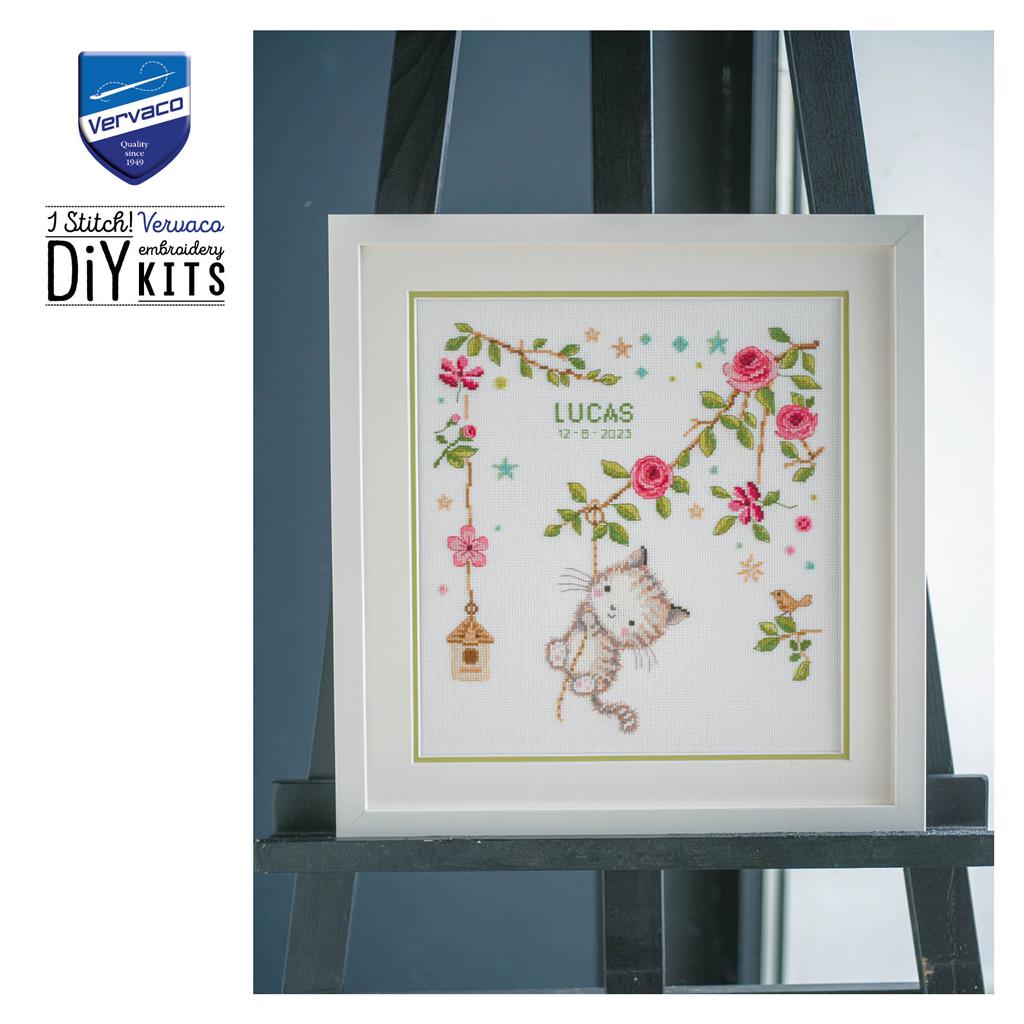 Cheeky kitten - Vervaco - Kit de punto de cruz PN-0199072