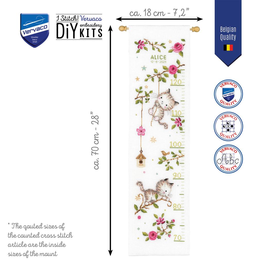 Medidor. Cheeky kittens - Vervaco - Kit de punto de cruz PN-0199323