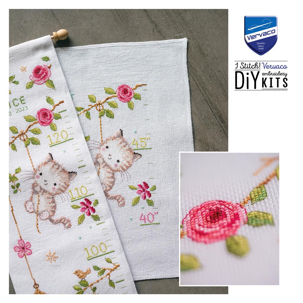 Medidor. Cheeky kittens - Vervaco - Kit de punto de cruz PN-0199323