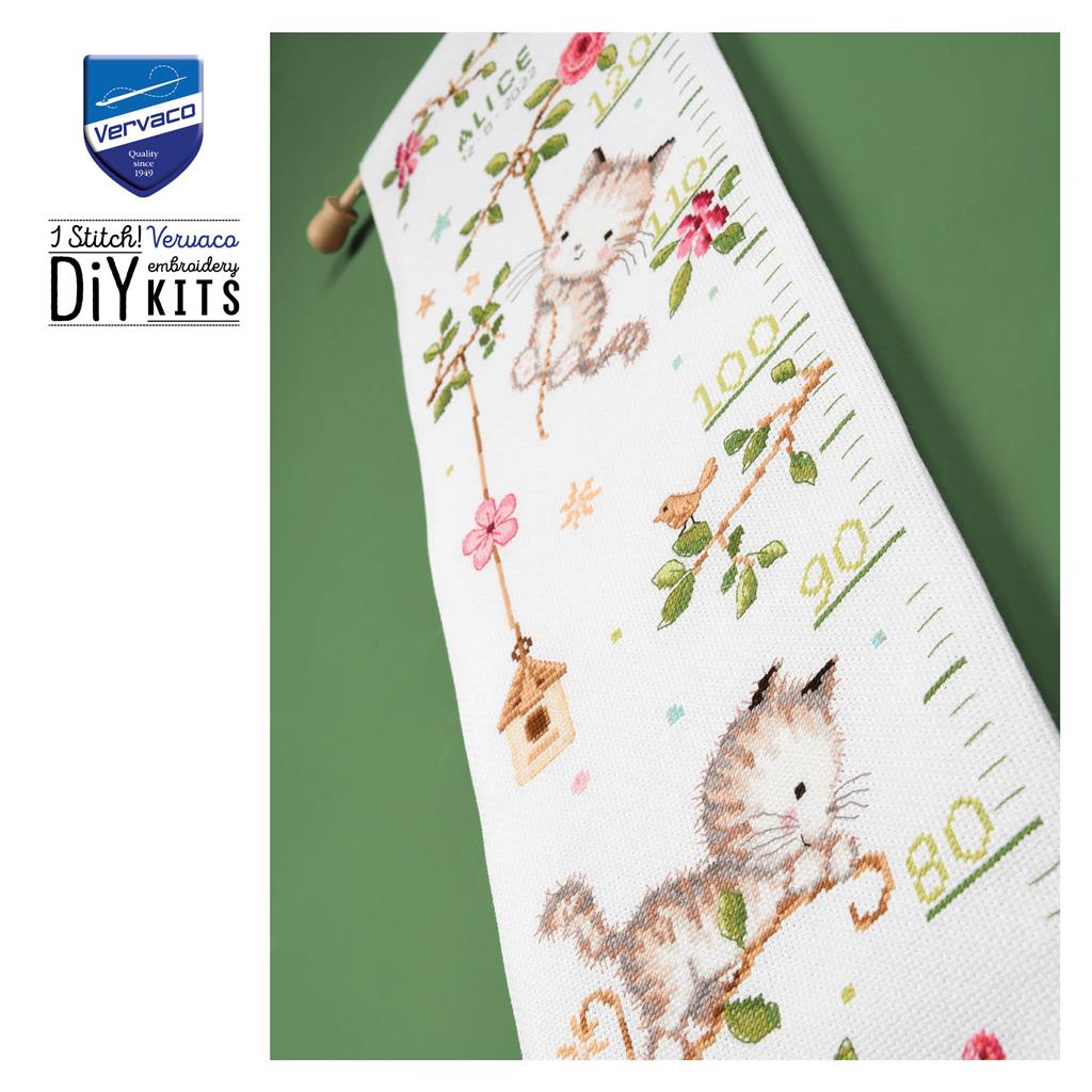 Medidor. Cheeky kittens - Vervaco - Kit de punto de cruz PN-0199323