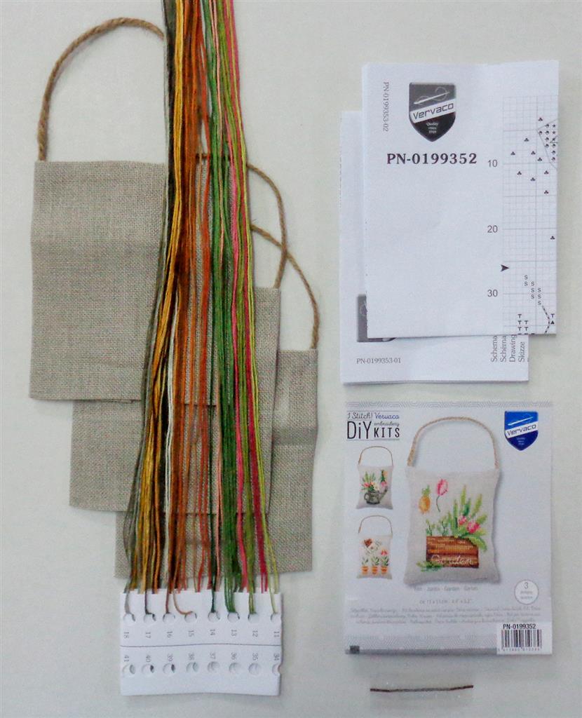 Jardín set de 3 - Vervaco - Kit de punto de cruz PN-0199352