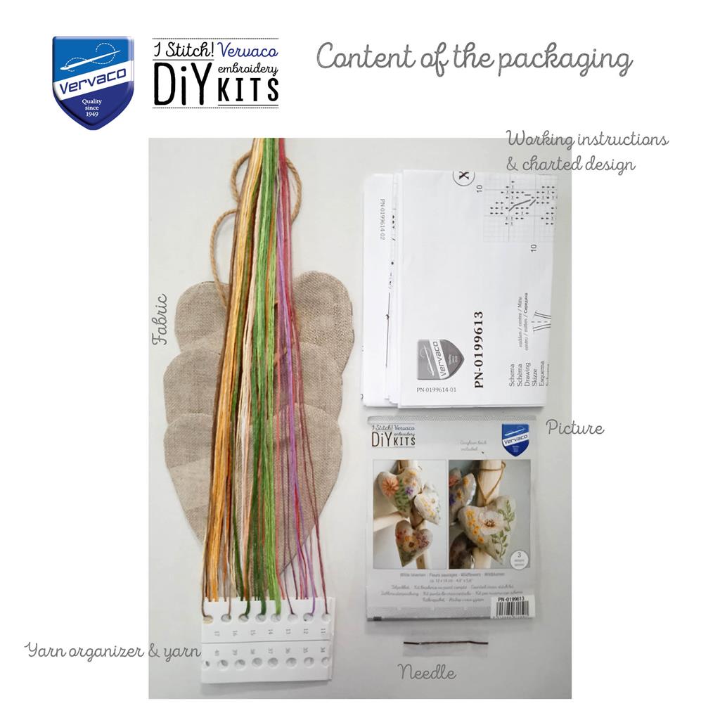 Wildflowers set of 3 - Vervaco - Kit de punto de cruz PN-0199613