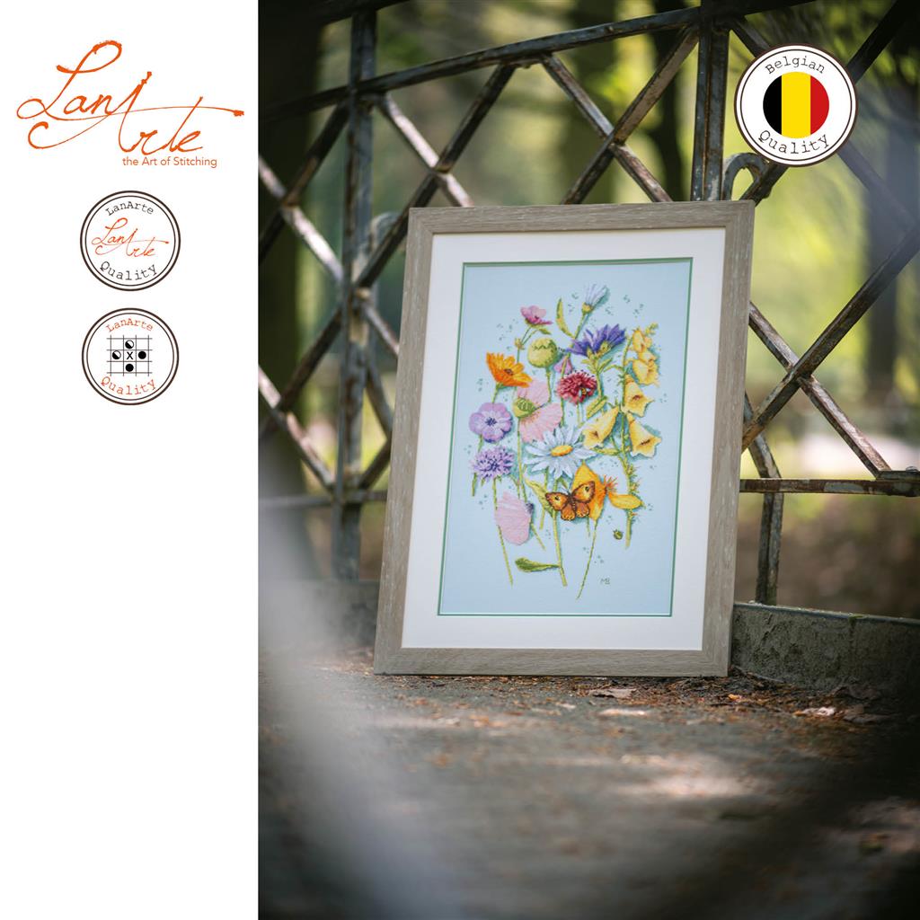 One flower of each - Lanarte Kit de Punto de Cruz PN-0200466