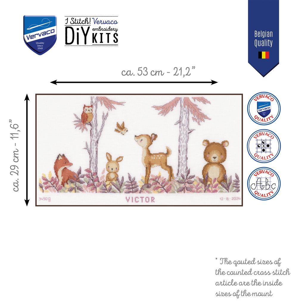 Cross Stitch Kit - In the Forest - Vervaco