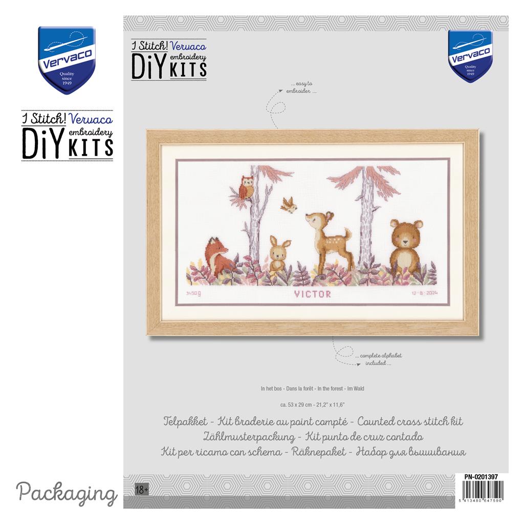 Cross Stitch Kit - In the Forest - Vervaco