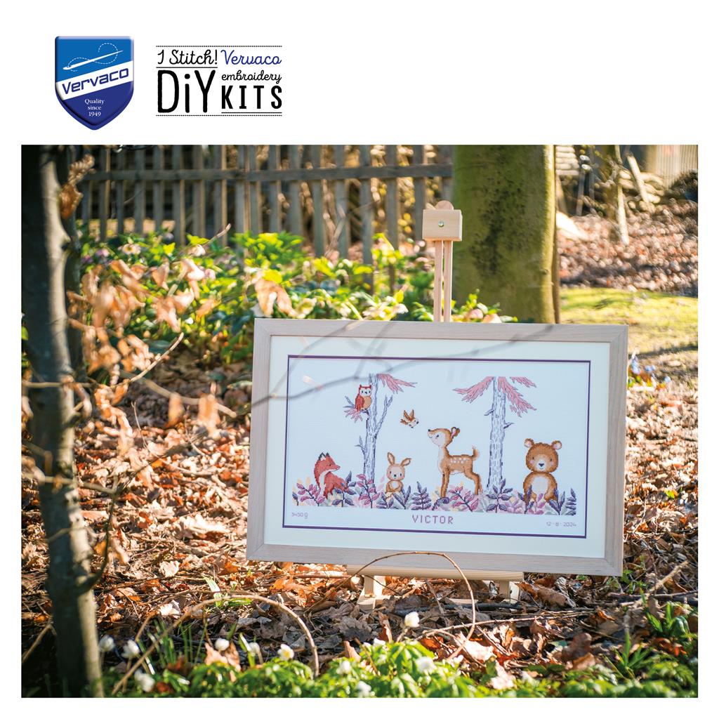 Cross Stitch Kit - In the Forest - Vervaco
