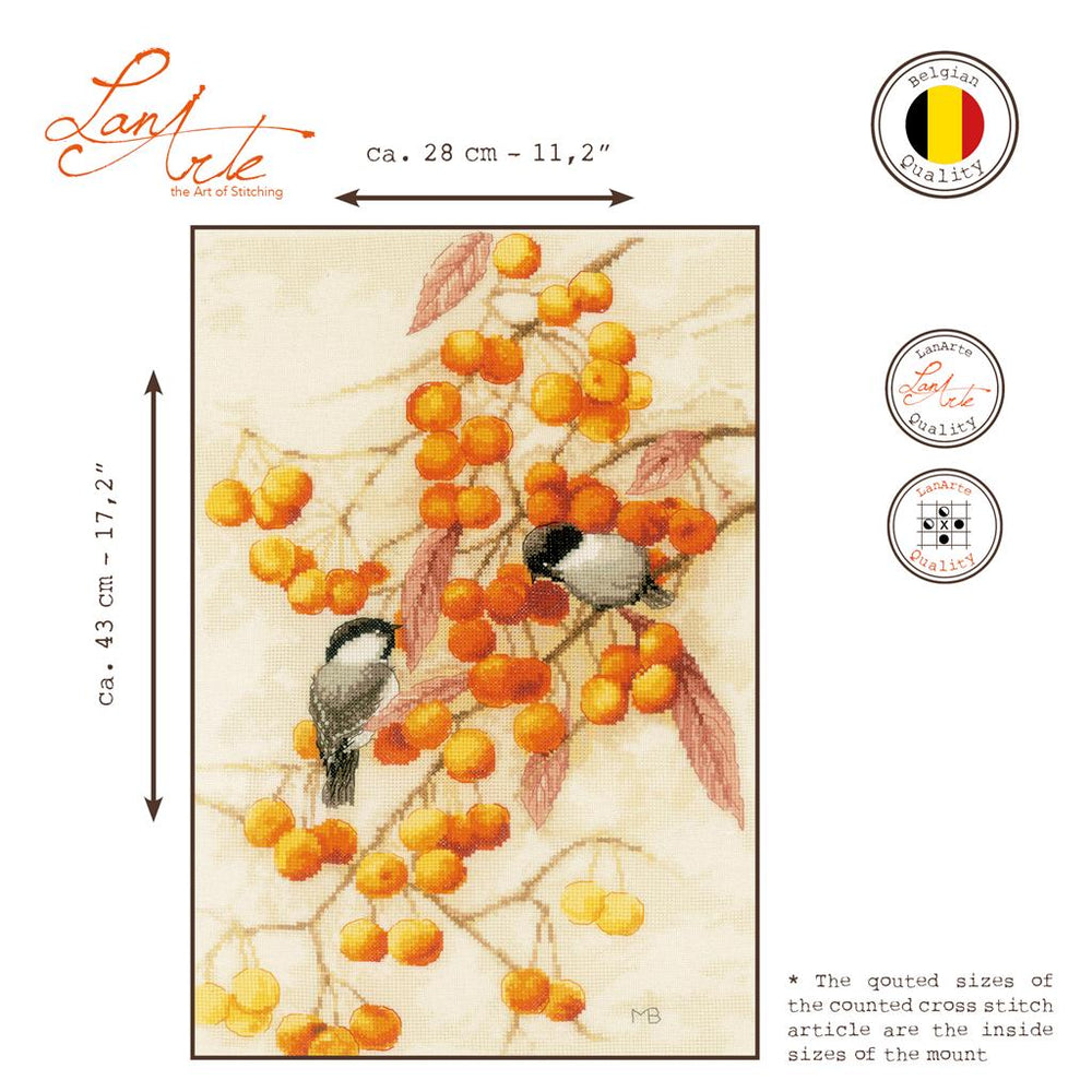 Kit de Punto de Cruz "Festín Naranja" - Lanarte