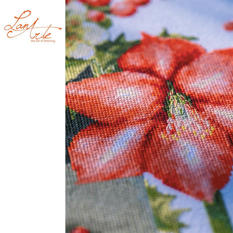 Holly Jolly Amaryllis - Lanarte Kit de Punto de Cruz PN-0201763